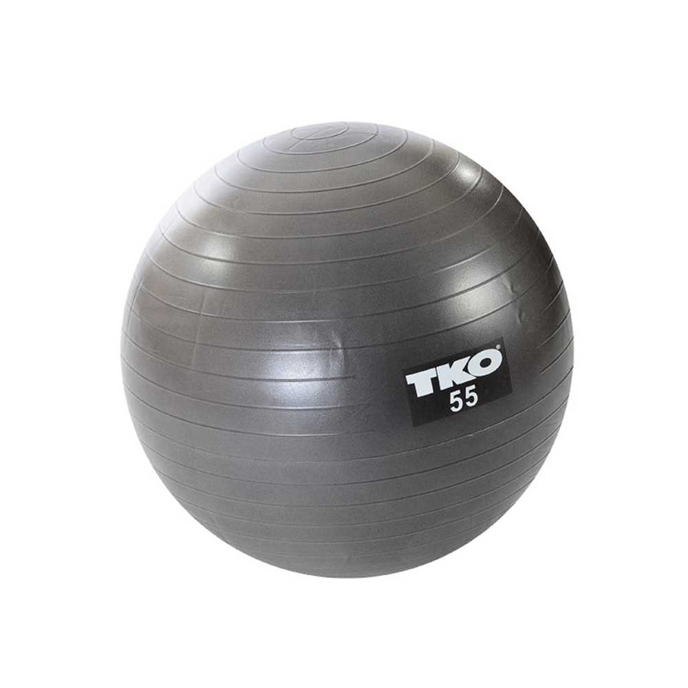 TKO 55 cm. Fitness Ball, Gray, Chart & Pump