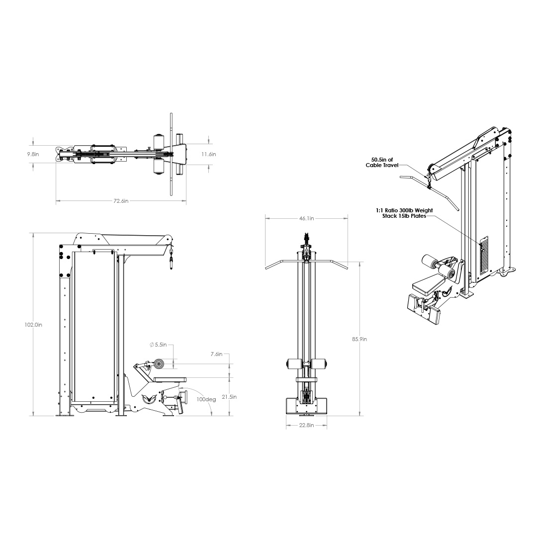 Lat Pulldown/Low Row Combo - Image 5